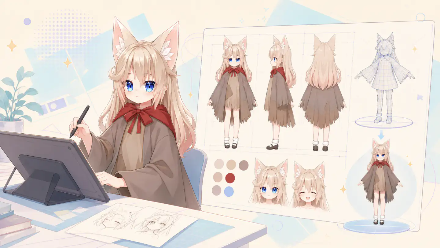 より良い3Dモデルを作るVTuberリファレンスシートの作り方のカバー